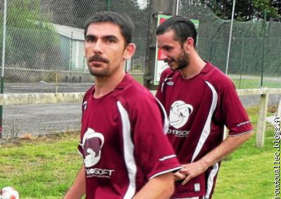 Gaëtan Jacq, buteur, et son collègue, buteur aussi....